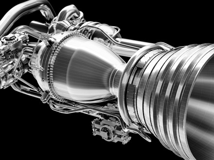 merlin spacex rocket engine rendering