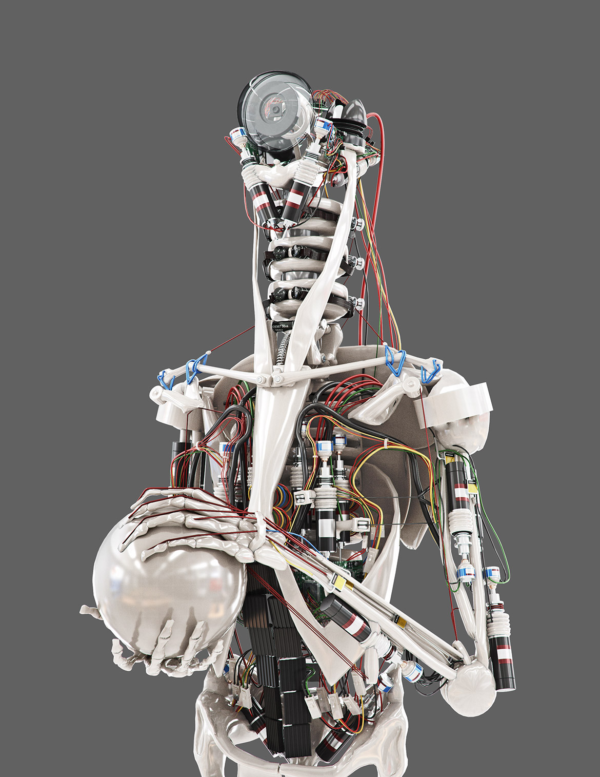 humanoid robot 3d rendering