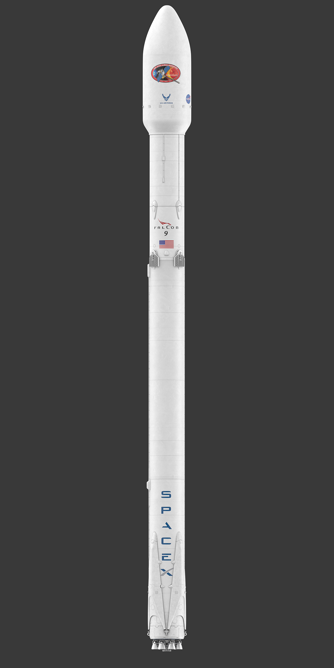Falcon 9 spacex side view