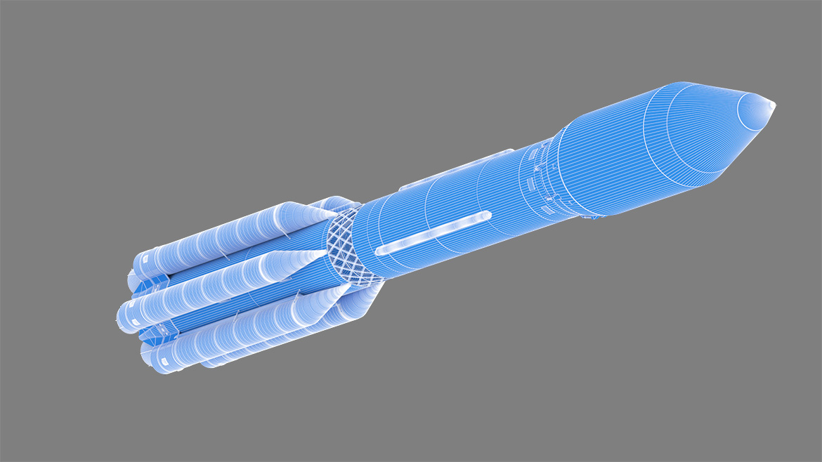 Proton Medium 3d model wireframe