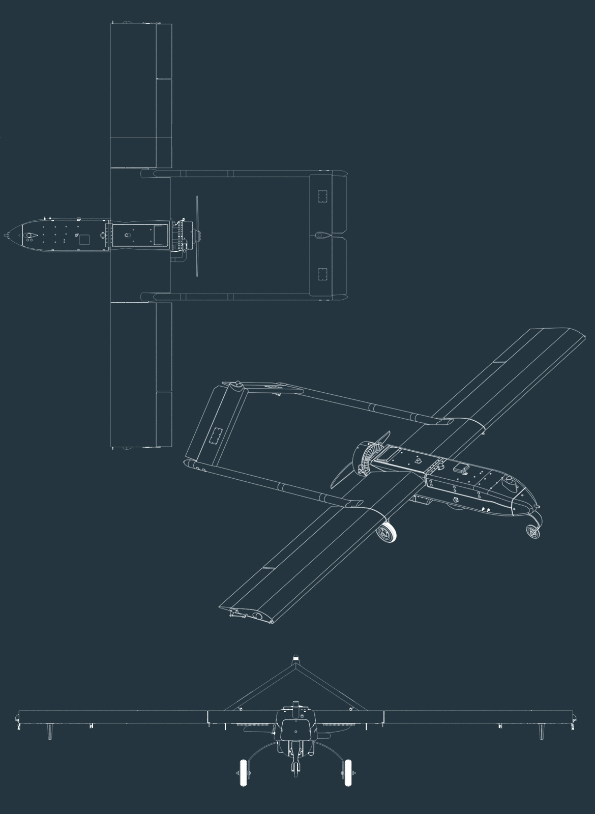RQ-7 Drone Technical views