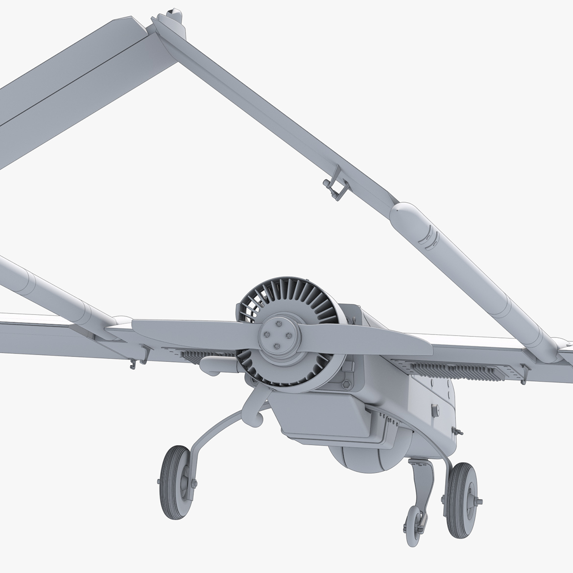 RQ-7 UAV 3D Model Back View