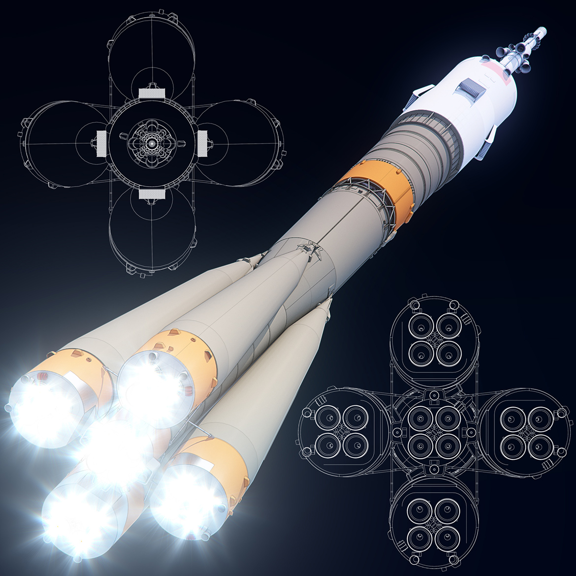 soyuz launch boost phase