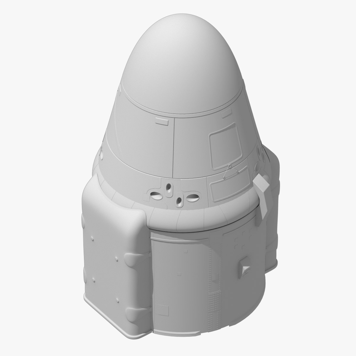 dragon spacex module supply craft rendering