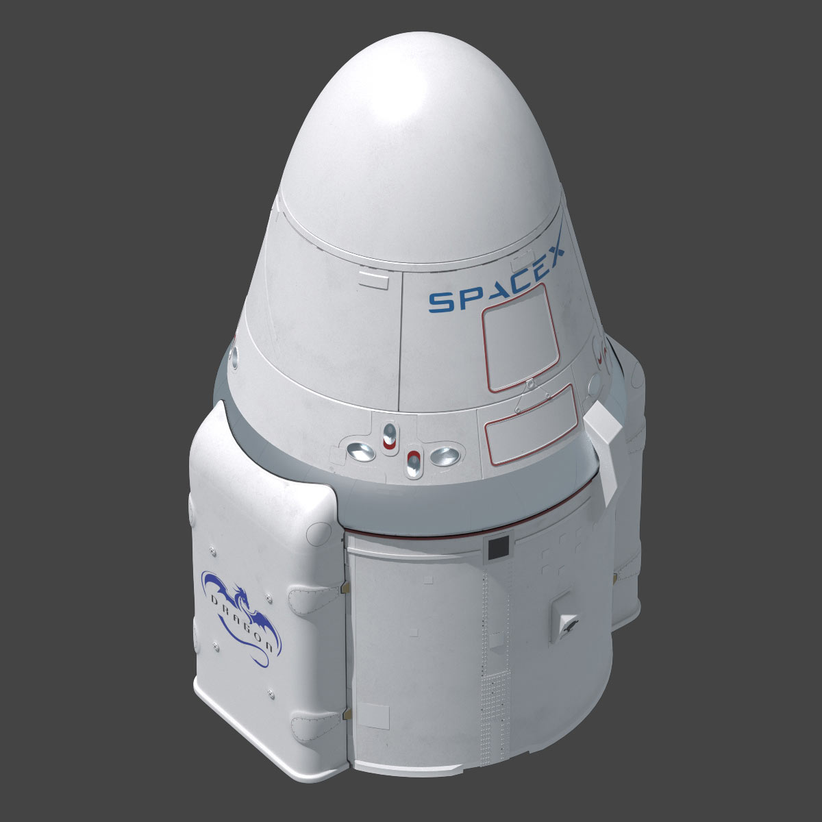 dragon spacex exploded view